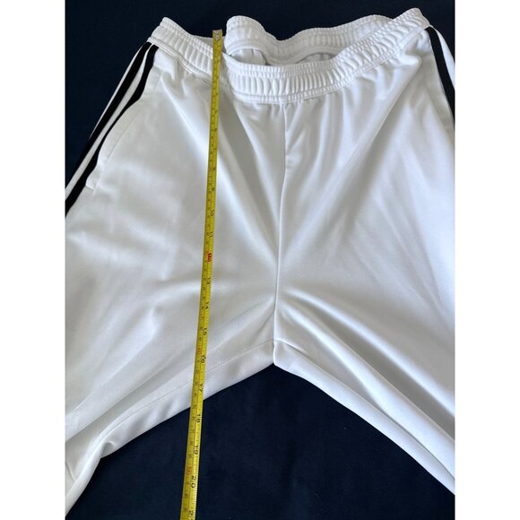 Adidas Mens White Athletic Jogger Pants With Black Stripes Size XL Polyester - Picture 4 of 6